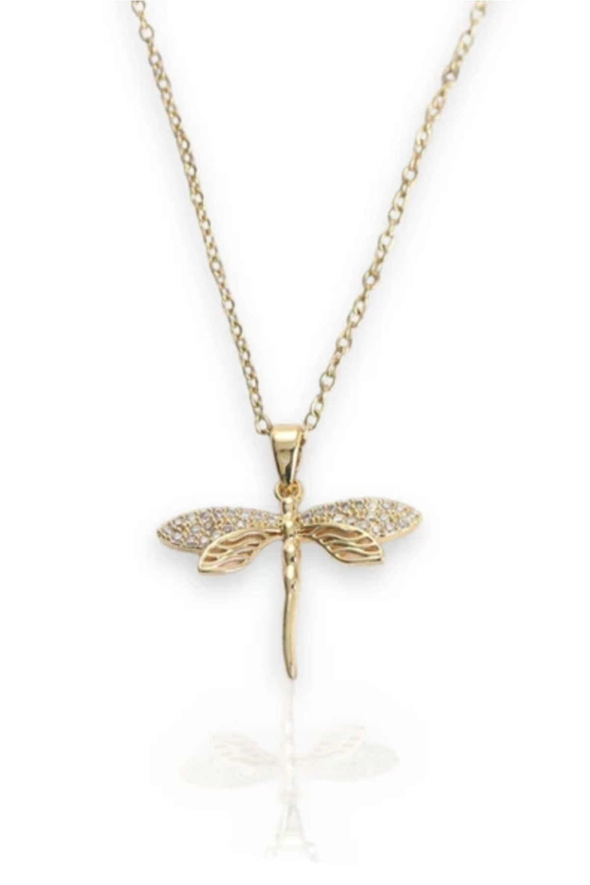 Yusufçuk Arı ve Kiraz Figürlü Çelik Zincir Kadın Kolye Seti